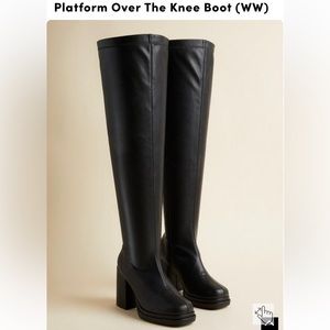 PLATFORM thigh high boots (WIDE CALF)